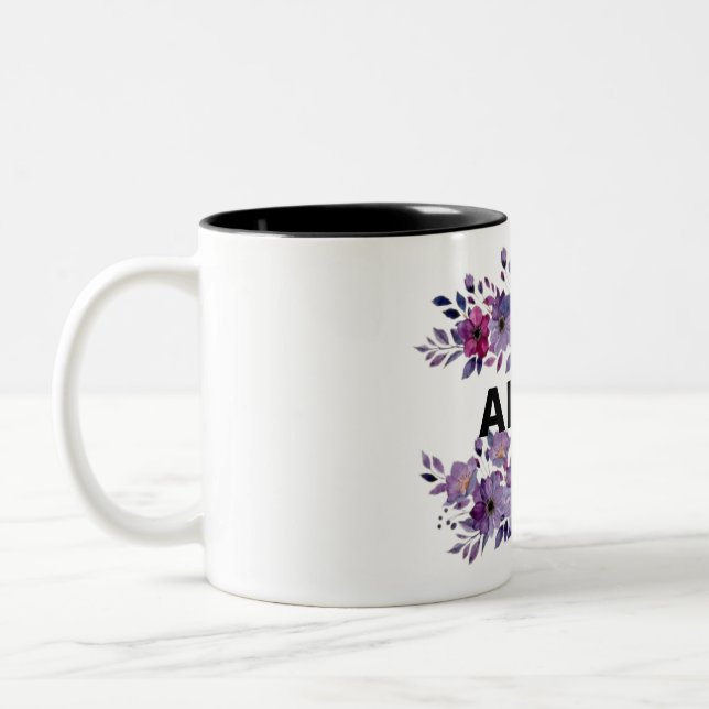 Bicolor Taza FLORAL (Izquierda)