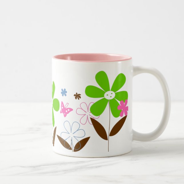 Bicolor Taza floral (Derecha)