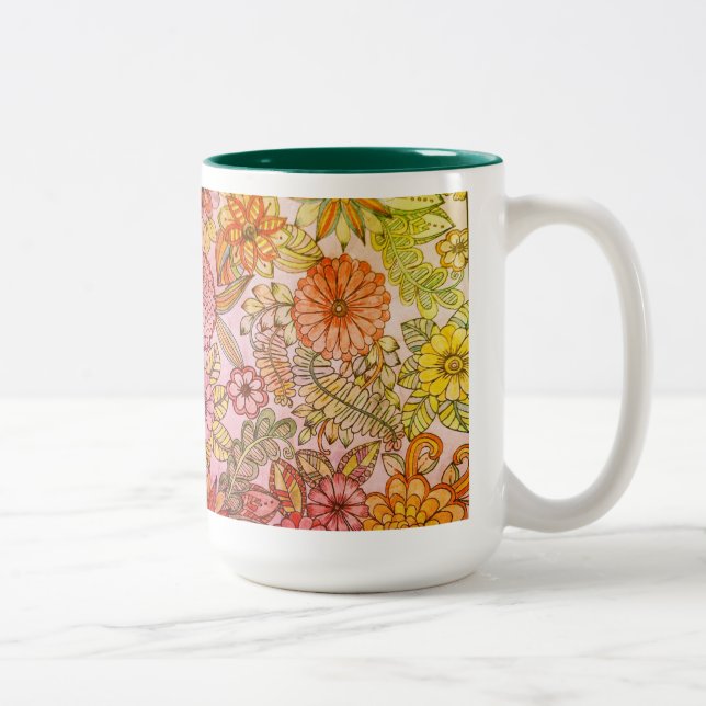Bicolor Taza floral 2 (Derecha)