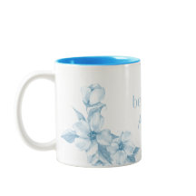 Taza floral azul de la mejor mamá del mundo