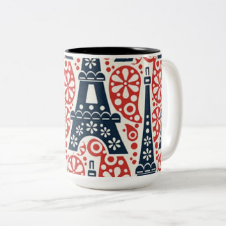 Bicolor Taza floral de dos tonos Paris Folk