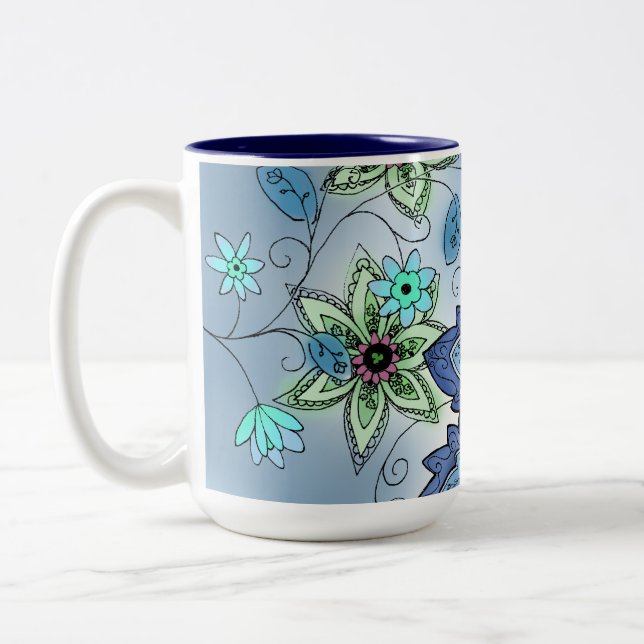Bicolor Taza floral del invierno (Izquierda)