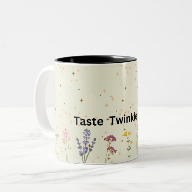 Bicolor Taza Floral Dreams & Shimmering Stars (Anverso izquierdo)