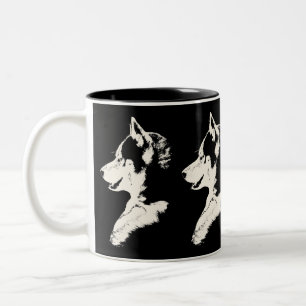 Bicolor Taza fornida del husky siberiano de Guay de la
