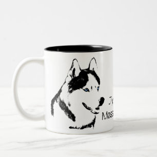 Bicolor Taza fornida personalizada fornida del perro de la