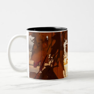 Bicolor taza fotas hojas de arce