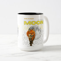Taza Fox Moon Nacida para Vagar