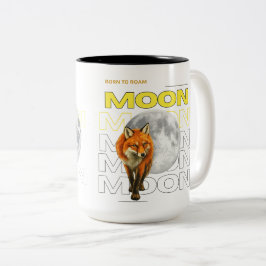 Bicolor Taza Fox Moon Nacida para Vagar