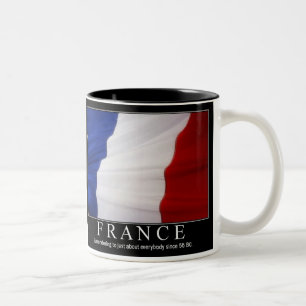 Bicolor Taza francesa divertida