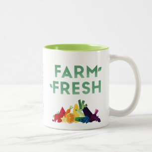 Bicolor Taza fresca de la granja orgánica