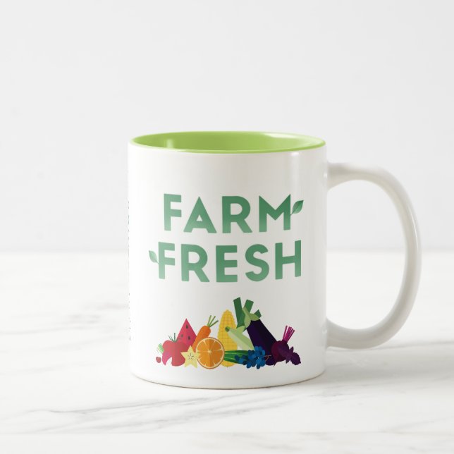 Bicolor Taza fresca de la granja orgánica (Derecha)