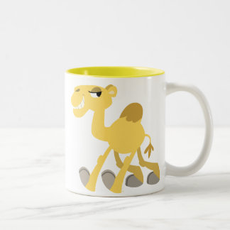 Bicolor Taza fresca y linda del camello del dibujo animado