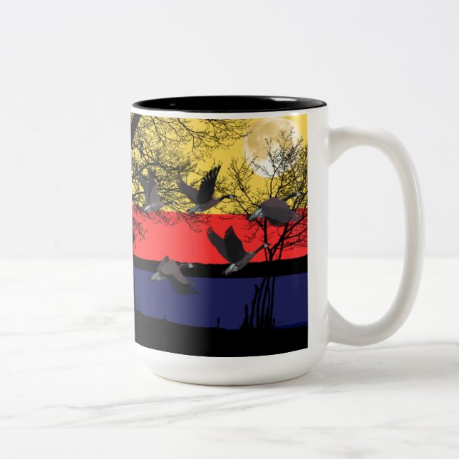 Bicolor Taza Gansos Nocturnos (Derecha)