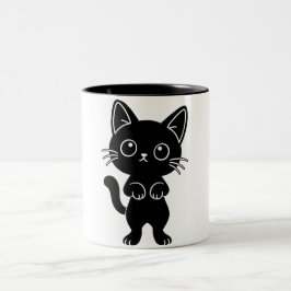 Bicolor Taza gatito negro