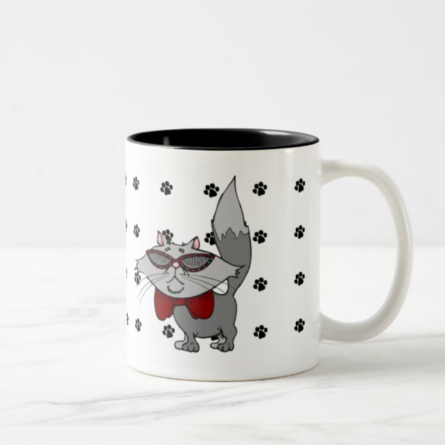 Bicolor Taza - gato fresco (Derecha)