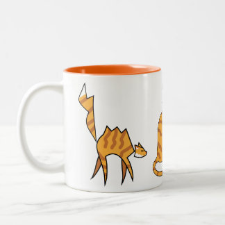 Bicolor Taza Gato Naranja