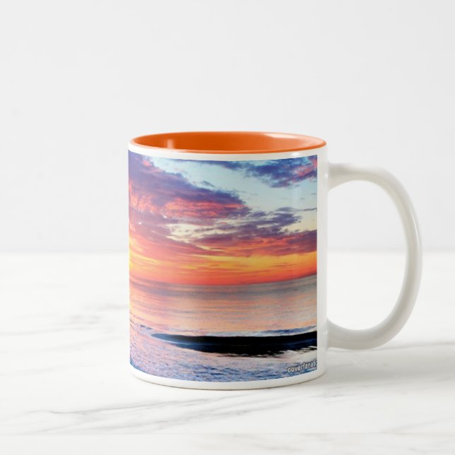 Bicolor taza gloriosa de la salida del sol (Derecha)