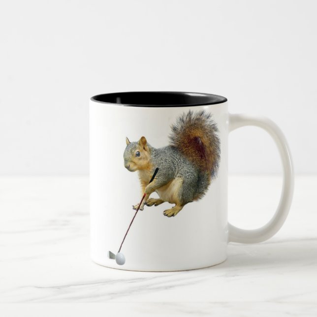 Bicolor Taza Golfing de la ardilla (Derecha)