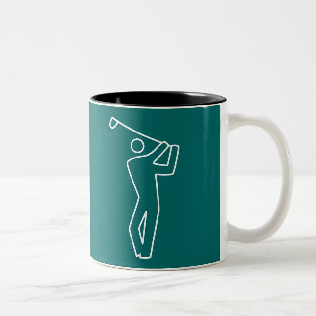 Bicolor Taza - golfista (Derecha)