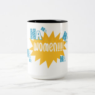 Bicolor taza graciosa, mujeres jajaja
