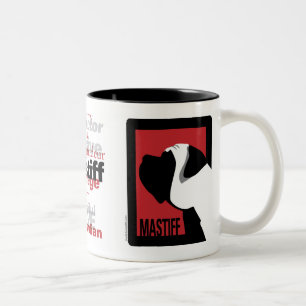 Bicolor Taza gráfica del mastín