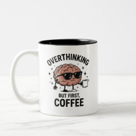 Bicolor Taza gráfica divertida y extravagante – Lindo pero