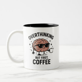 Bicolor Taza gráfica divertida y extravagante – Lindo pero