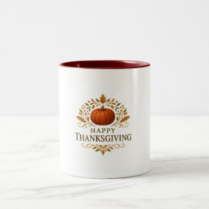 Bicolor Taza granate - Feliz Día de Acción de Gracias