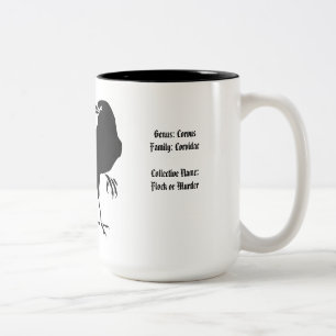 Bicolor Taza grande del cuervo