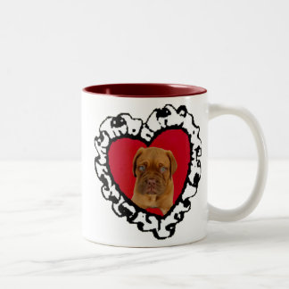 Bicolor Taza grande del perrito de Dogue de Bordeaux