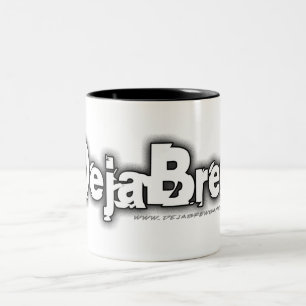 Bicolor Taza Greyscale del logotipo de DejaBrew