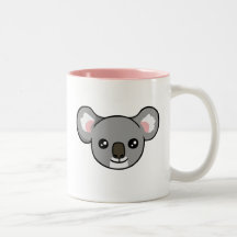 Taza gris feliz linda del rosa de la cara del