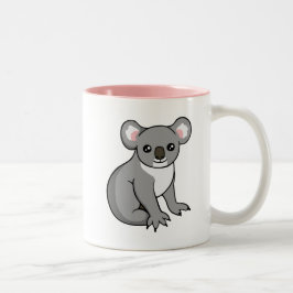 Bicolor Taza gris feliz linda del rosa del Dos-tono del