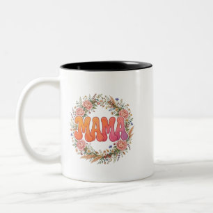Bicolor Taza Groovy Floral Mama