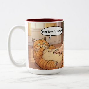 Bicolor Taza Grumpy Cat No Hoy Humano Taza De Café Diver