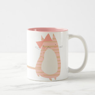 Bicolor Taza gruñona del gatito