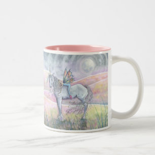 Bicolor Taza Hadas de Encantamiento Unicornio de Fantasía