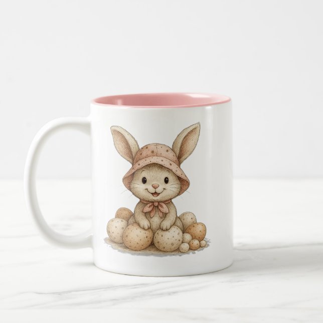 Bicolor Taza Happy Easter para café (Izquierda)