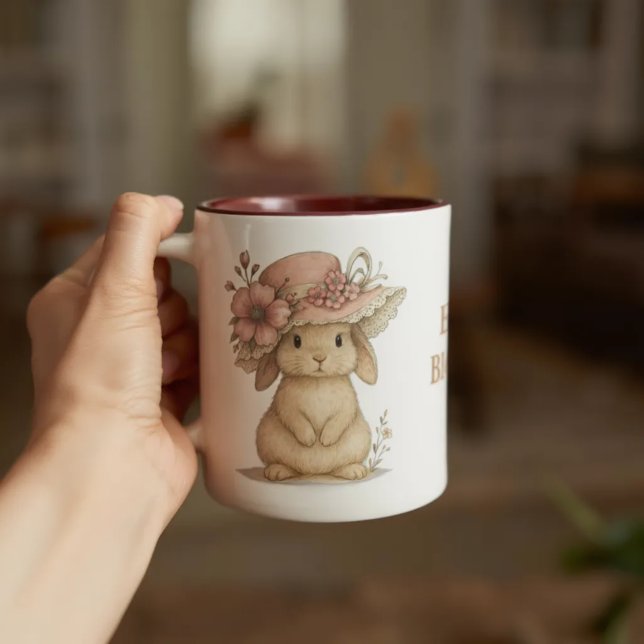 Bicolor Taza Happy Easter para café (Subido por el creador)