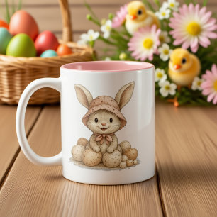 Bicolor Taza Happy Easter para café