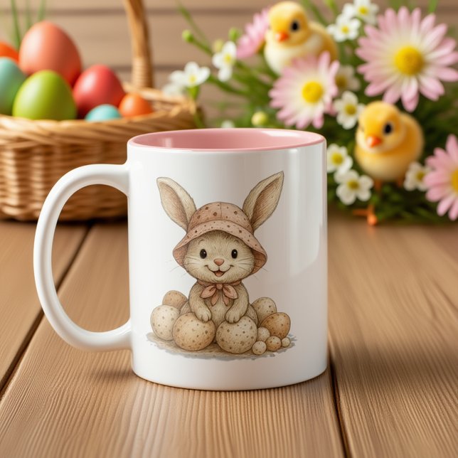 Bicolor Taza Happy Easter para café (Subido por el creador)