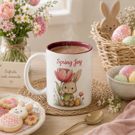 Bicolor Taza Happy Easter para café