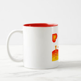 Bicolor Taza Heart-Scape