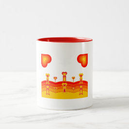 Bicolor Taza Heart-Scape