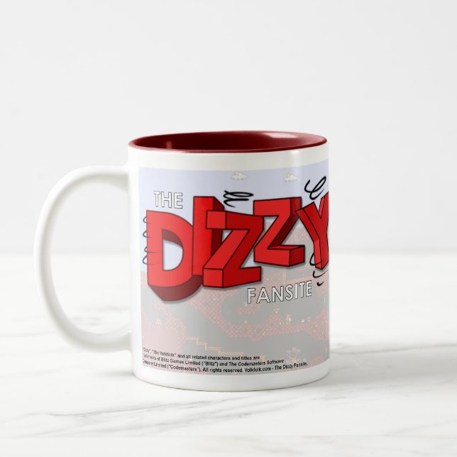 Bicolor Taza hechizada mareada retra (Izquierda)