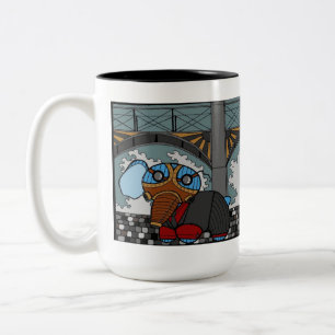 Bicolor Taza hellephant de Steampunk