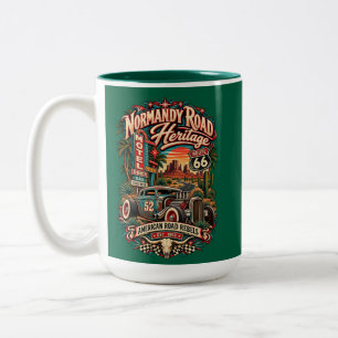 Bicolor Taza Heritage de Normandy Road Verde - American Ro