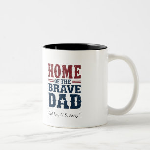 Bicolor Taza Hogar de los valientes papá – Regalo divertid
