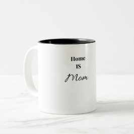 Bicolor Taza Hogar Es Mamá | Regalo Del Día De La Madre | 