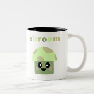 BICOLOR TAZA HONGOS SETA KAWAII MONA